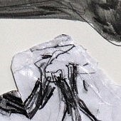 ohne titel, 2020, plastische collage mit zeichnung, mischtechnik auf papier, 42x29,7 cm, copyright axel hoeptner und vg bildkunst